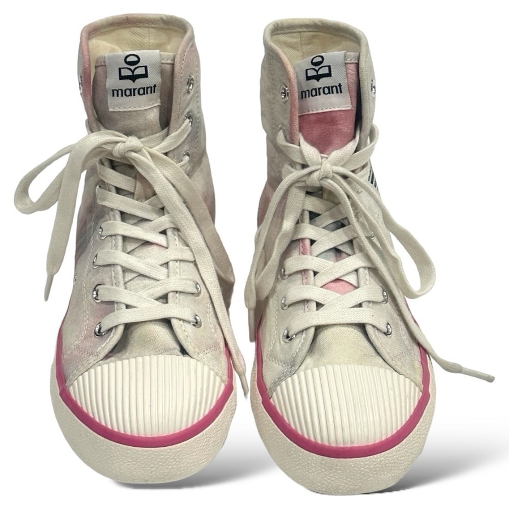ISABEL Marant Benkeen Women’s Tie Dye Ombre Canvas High Top Sneakers Size 8 - Picture 5 of 13